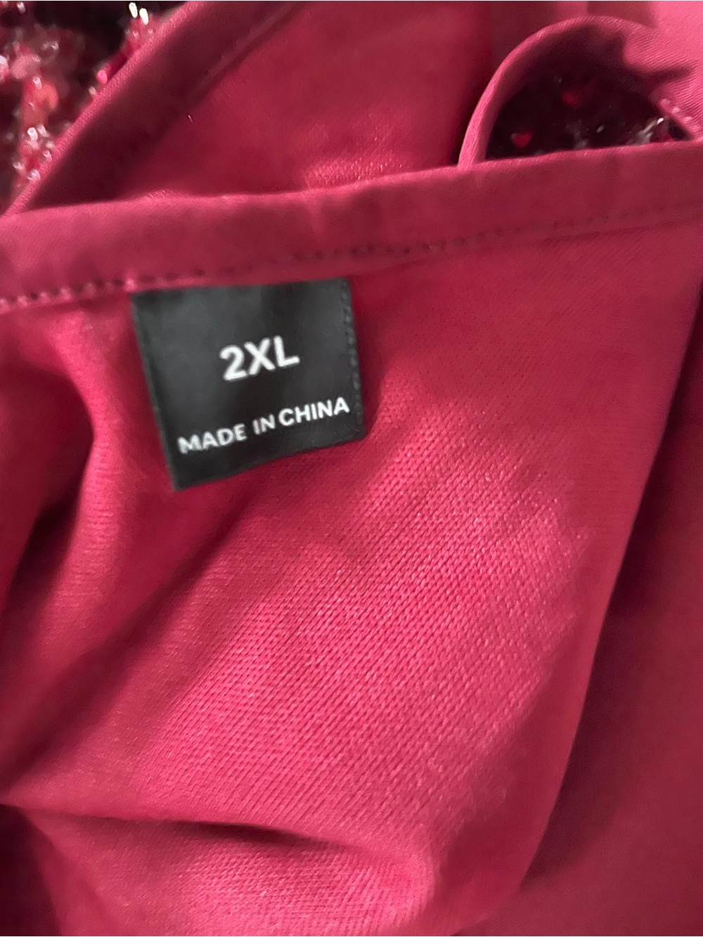 SHEIN One-Shoulder Raspberry Sequin High-Low Dress - Picture 4 of 4